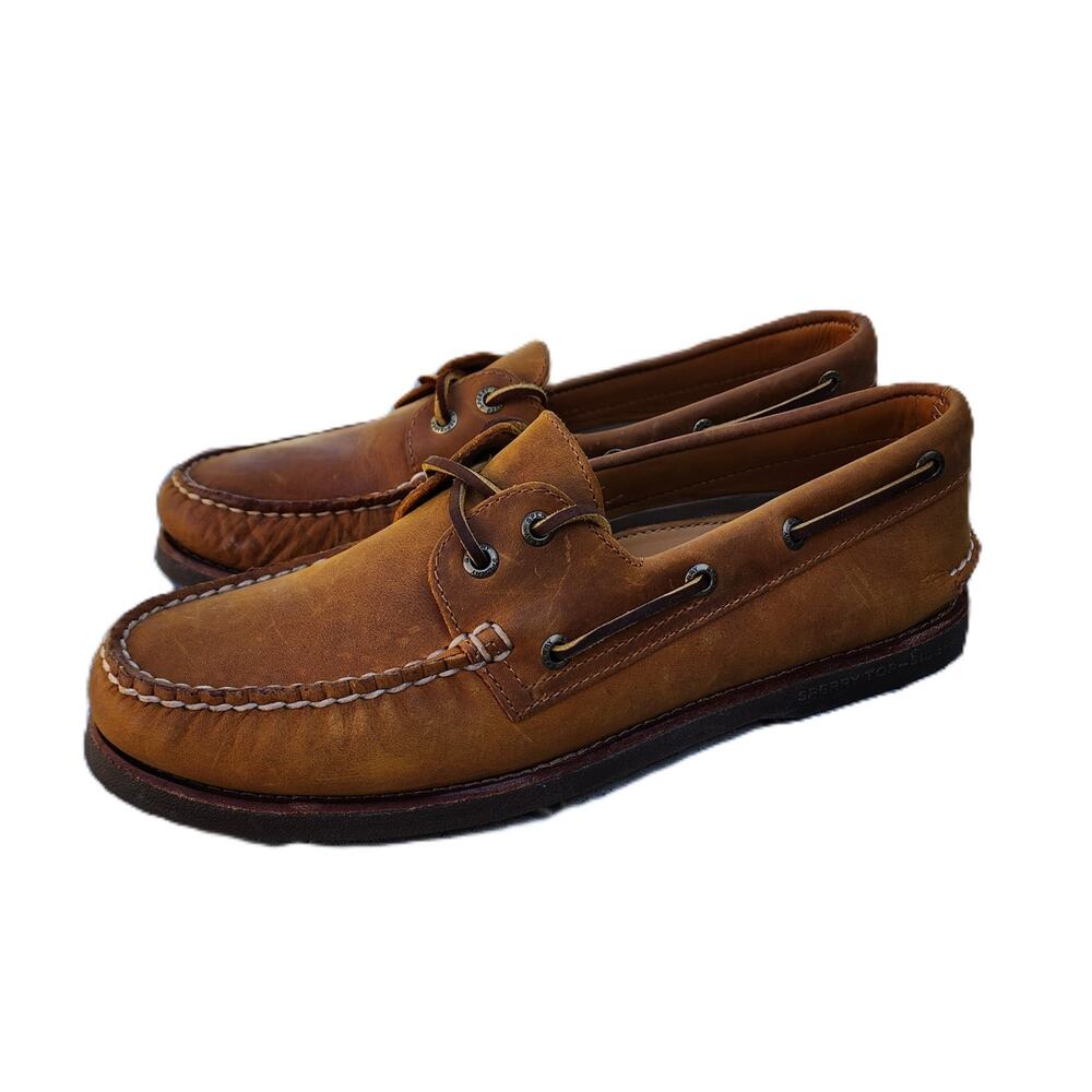 Sperry Top Sider Gold Cup Leather Moccasin Boat Shoes - Picture 2 of 14